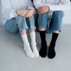 襪子女加厚長筒襪男純色束腰高橡筋運動襪棉襪潮流中筒襪地攤批發