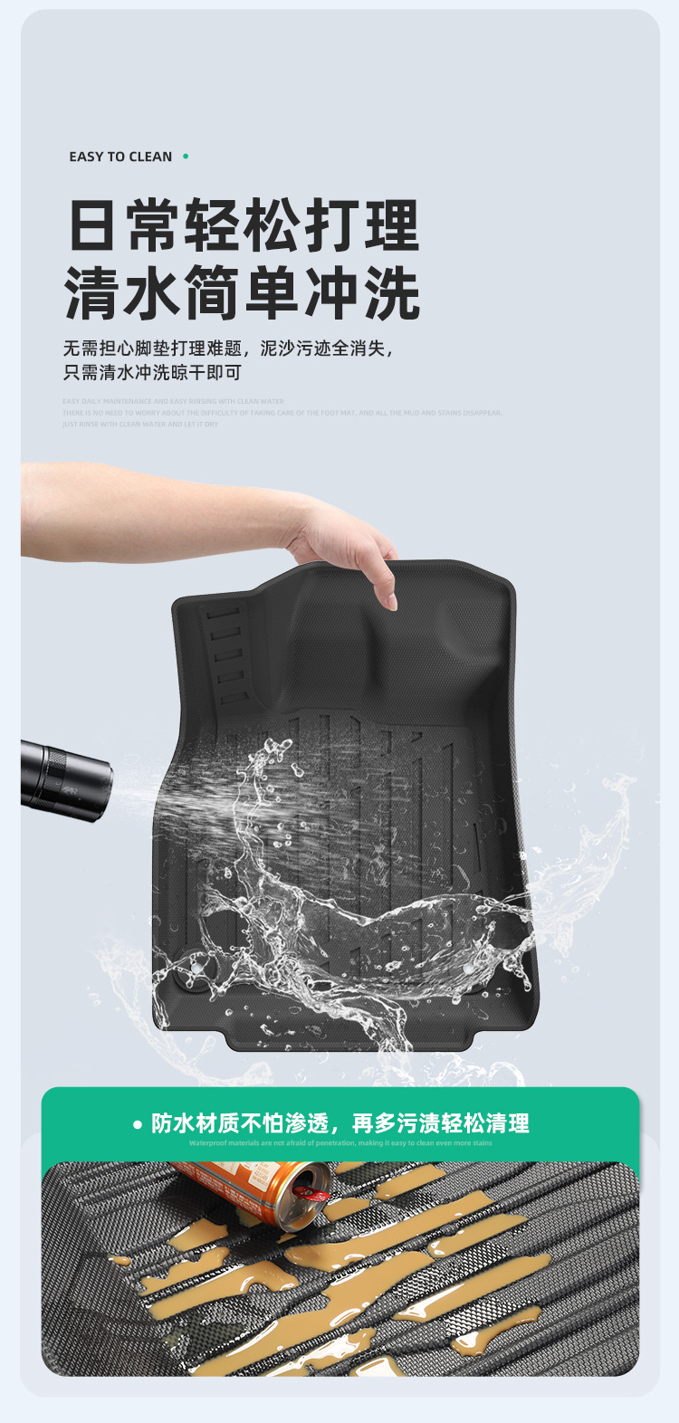 TPE Car Floor Mats Trunk Mats Seat Back Mats for Audi Q5L 24-26