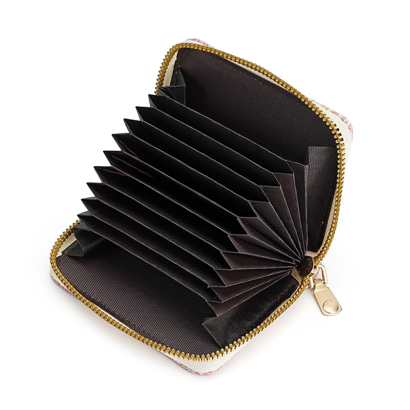Nueva bolsa de tarjetas de tejido para mujeres de moda europea y americana portaje de tarjetas de órgano bolso de cambio multi-tarjeta de tarjetas de gran capacidad tarjeta de crédito