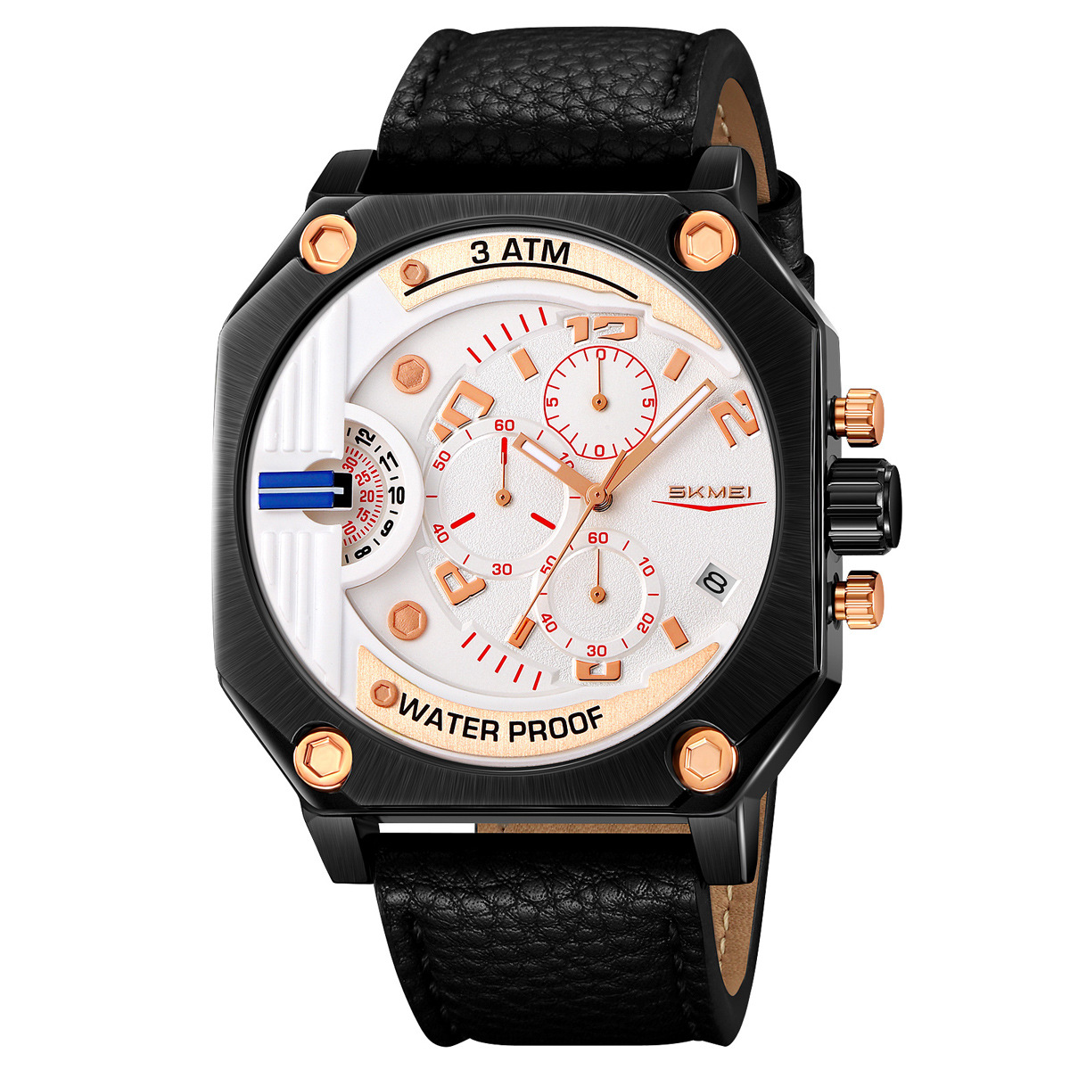 Reloj de cuarzo multifuncional nocturno impermeable para hombres, reloj de cuarzo transfronterizo para la fábrica de origen