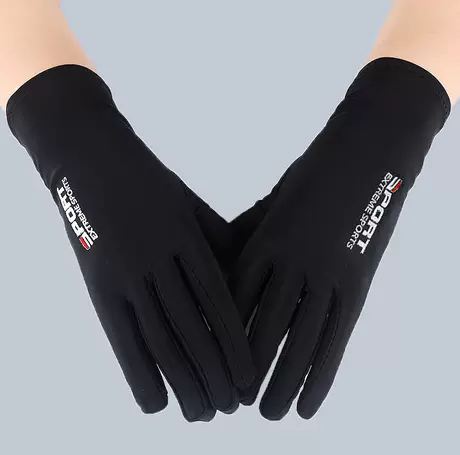 Men's Sports-Full Finger [Black]]