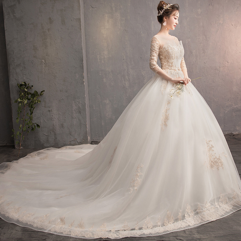 Vestido de Novia 2025, Nuevo Estilo Elegante, Tirantes Espagueti, Cola Larga, Estilo Bosque, Súper Romántico, Simple, Delgado