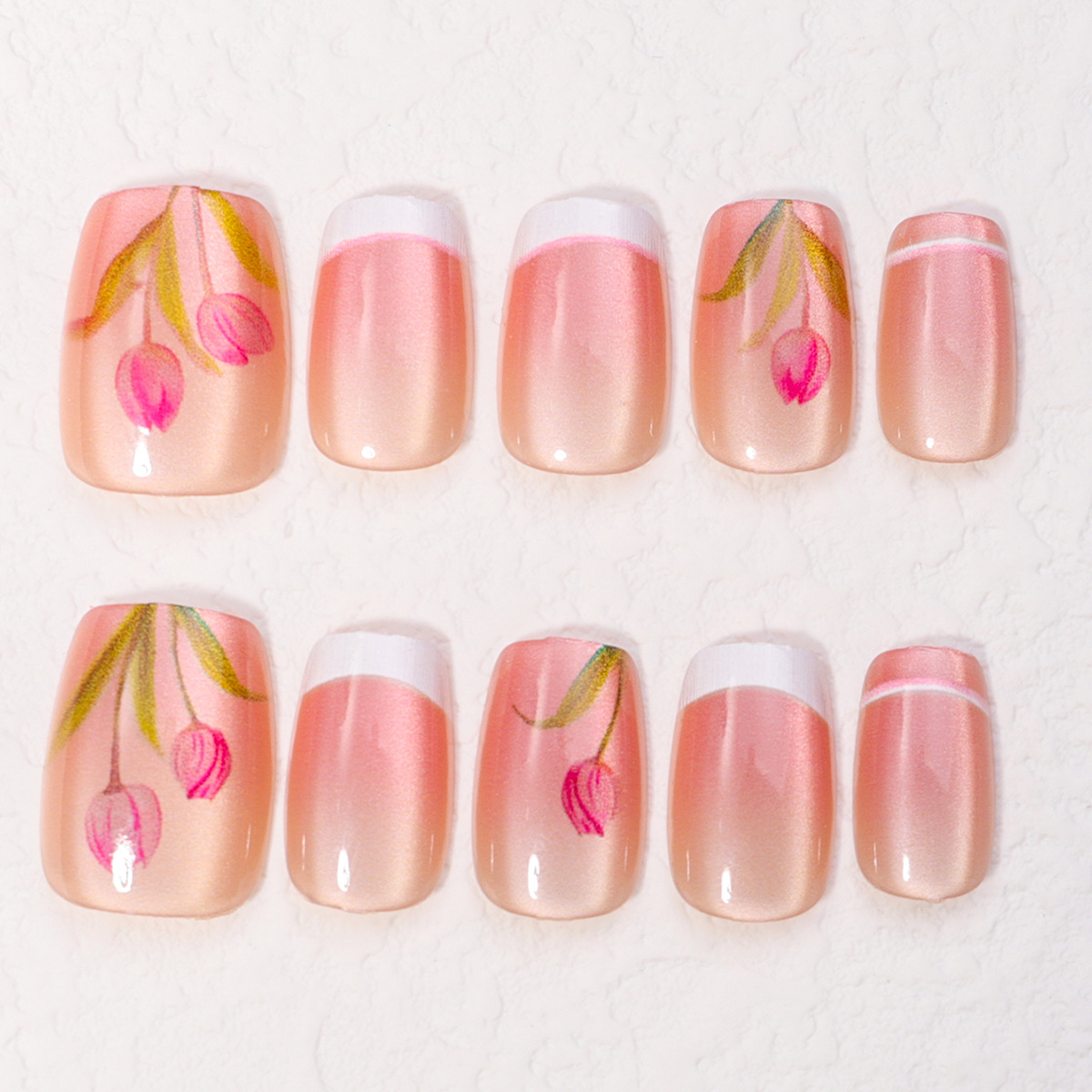 Manicure nuevo cristal ojo de gato usar uñas de alta calidad manuales manicure piezas de 10 piezas empaquetadas decodificación usar uñas al por mayor