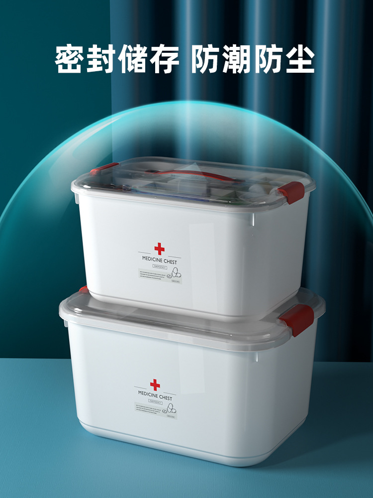 Multi-Purpose Medicine Box Household Large Capacity Multi-Layer Emergency Medical Care Medical Storage Medicine Small Medicine Box