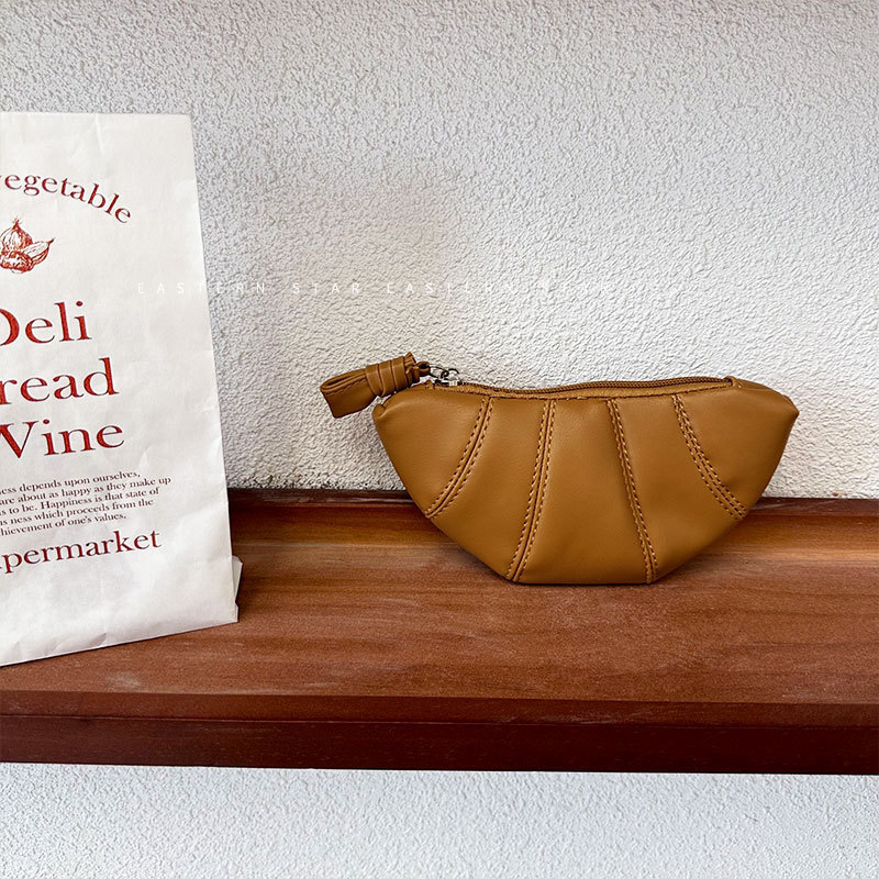 Bolsas coreanas de boquilla de nicho de textura de bolsas de cambio de gran capacidad para mujeres de color sólido simple estilo de bolsas