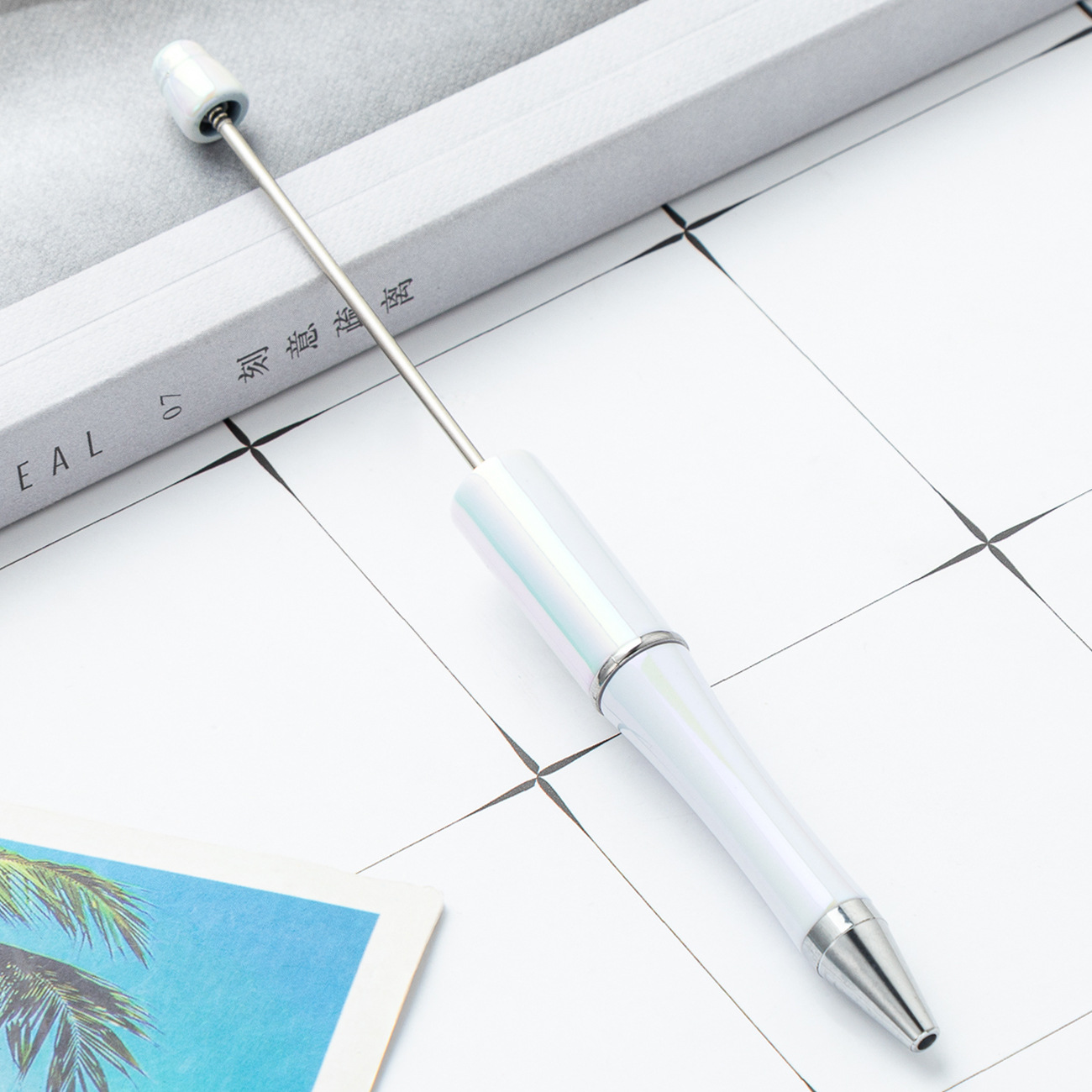 Inventario de bolígrafo de plástico mayorista creativo DIY manuales bolígrafo de plástico UV gradiente nuevo bolígrafo de bola