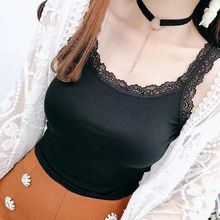 吊带背心女春夏秋季性感女内衣百搭韩版蕾丝花边打底修身无袖上衣