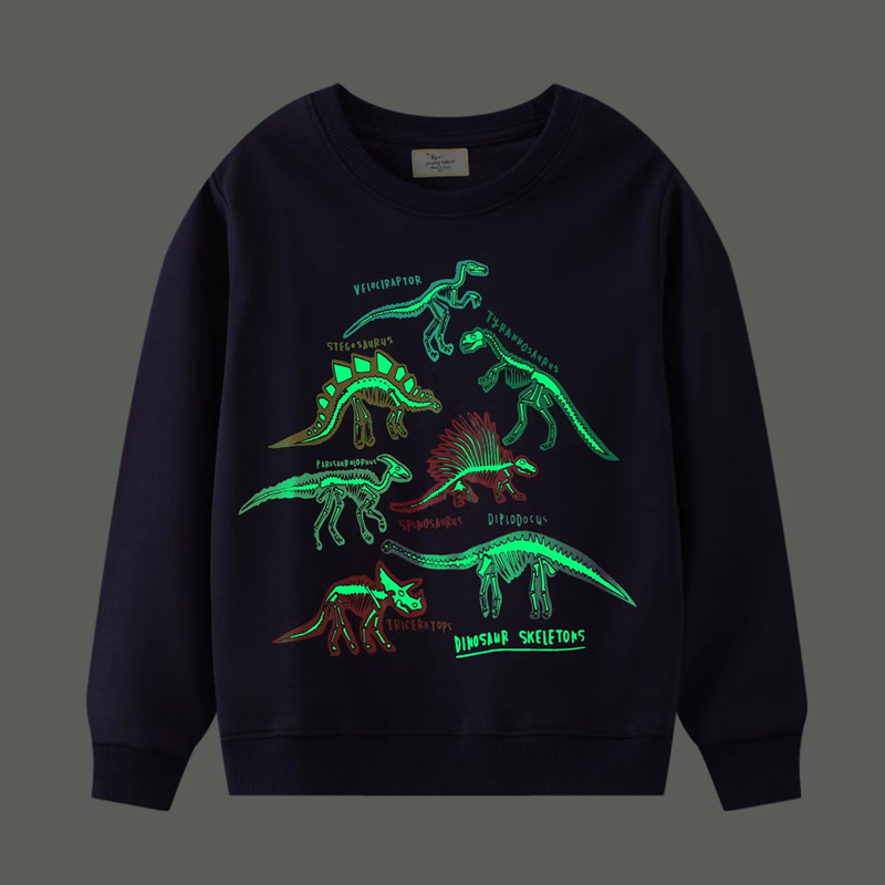 Mode Dinosaure Lumineux Coton T-chemises & Chemises display picture 1