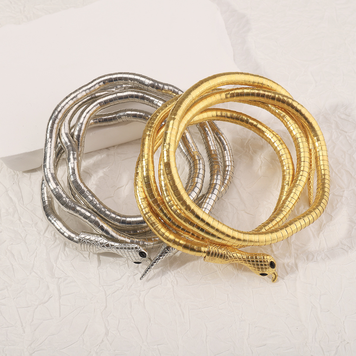 Personalised Wrapped Snake Necklace And Adjustable Bracelet Set_voghion.com