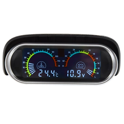 Avtomobil su temperaturu və gərginlik ölçən, ikisi birində, rəqəmsal displey, 12V 24V