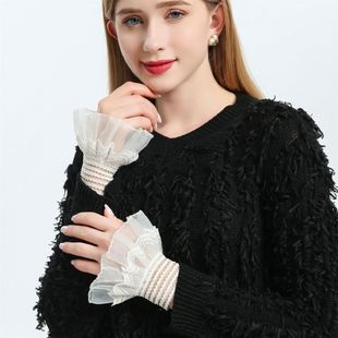 New Mesh Trumpet Lace Accessories, Elegant, Small Fragrance, Stereo Lace, Decorative Cuffs, Fake Collar