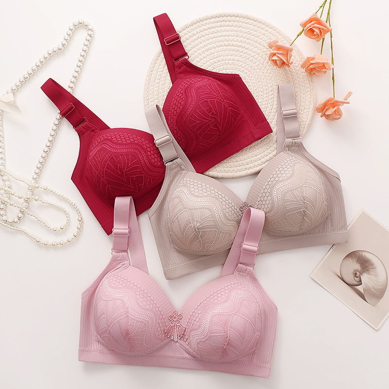 High-End Mother's Underwear Bra for Middle-Aged and Elderly People, Push-Up Seamless Beautiful Back, Large Size Middle-Aged Women's Bra Without Rims High-End Mother's Underwear Bra for Middle-Aged and Elderly People, Push-Up Seamless Beautiful Back, Large Size Middle-Aged Women's Bra Without Rims
