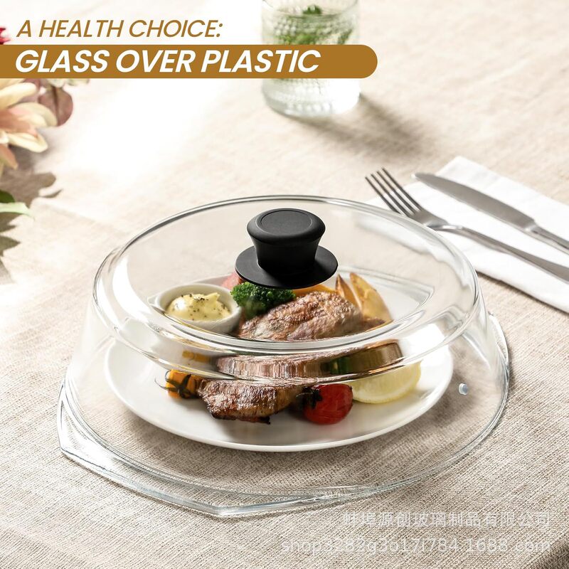 Customized Microwave Oven Splash-Proof Cover, High Borosilicate Glass Pot Lid, Anti-Scald Handle, Glass Food Cover with Air Holes, Apple Pie Cover Customized Microwave Oven Splash-Proof Cover, High Borosilicate Glass Pot Lid, Anti-Scald Handle, Glass Food Cover with Air Holes, Apple Pie Cover