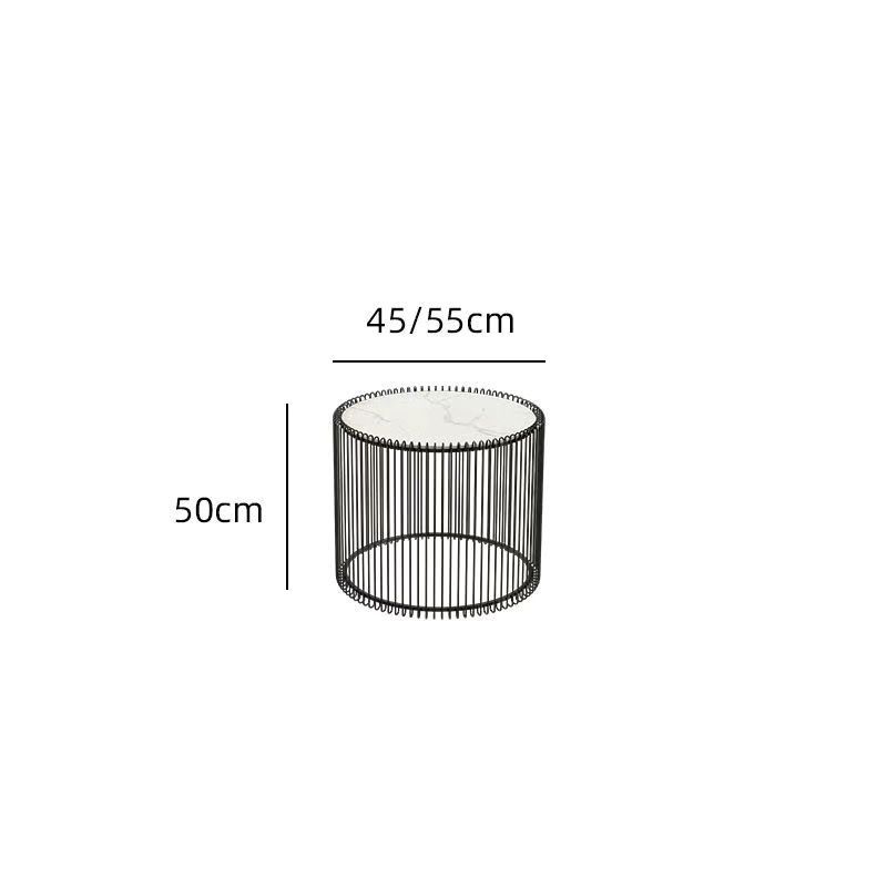 블랙 사이드 테이블 + 화이트 슬레이트 50*45