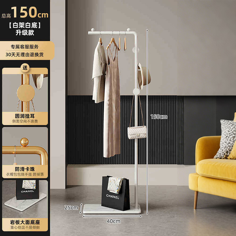 El estante de ropa simple en el dormitorio del piso al techo no ocupa un lugar en el hogar, la ropa de la habitación interior, el perchero, el poste de ropa pequeño, la ropa colgante, el secado