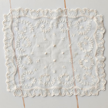 蕾丝网布桌布防尘盖巾方形桌垫装饰绣花方巾简约风格