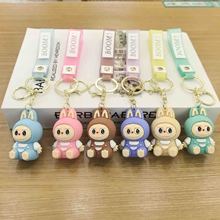 跨境拉布布可爱系列钥匙扣创意公仔坐姿汽车背包挂饰地摊礼品批发