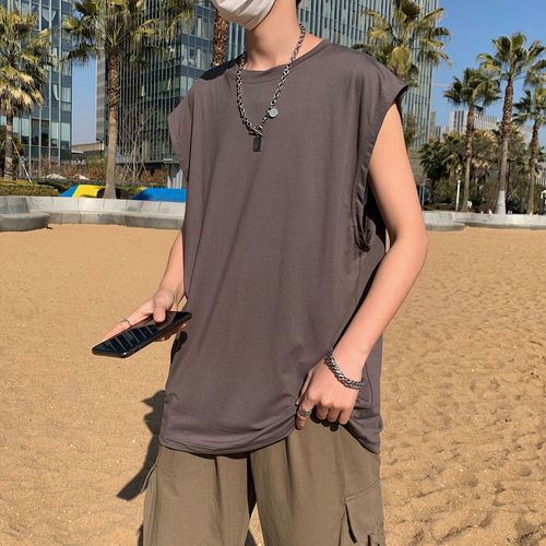 Pure Color Short Sleeve T-Shirt for Men, Hong Kong Style, Ins Trendy Summer, Korean Version, Loose Fit, Large Size, Student Upper Clothing, Breathable