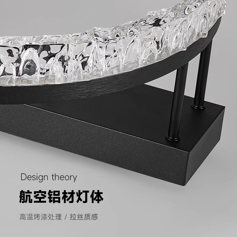 Luz de techo de la sala de estar en 2025 nueva luz principal de anillo lujoso ligera italiana de hielo de la atmósfera de grietas lámpara de dormitorio lámparas de casa