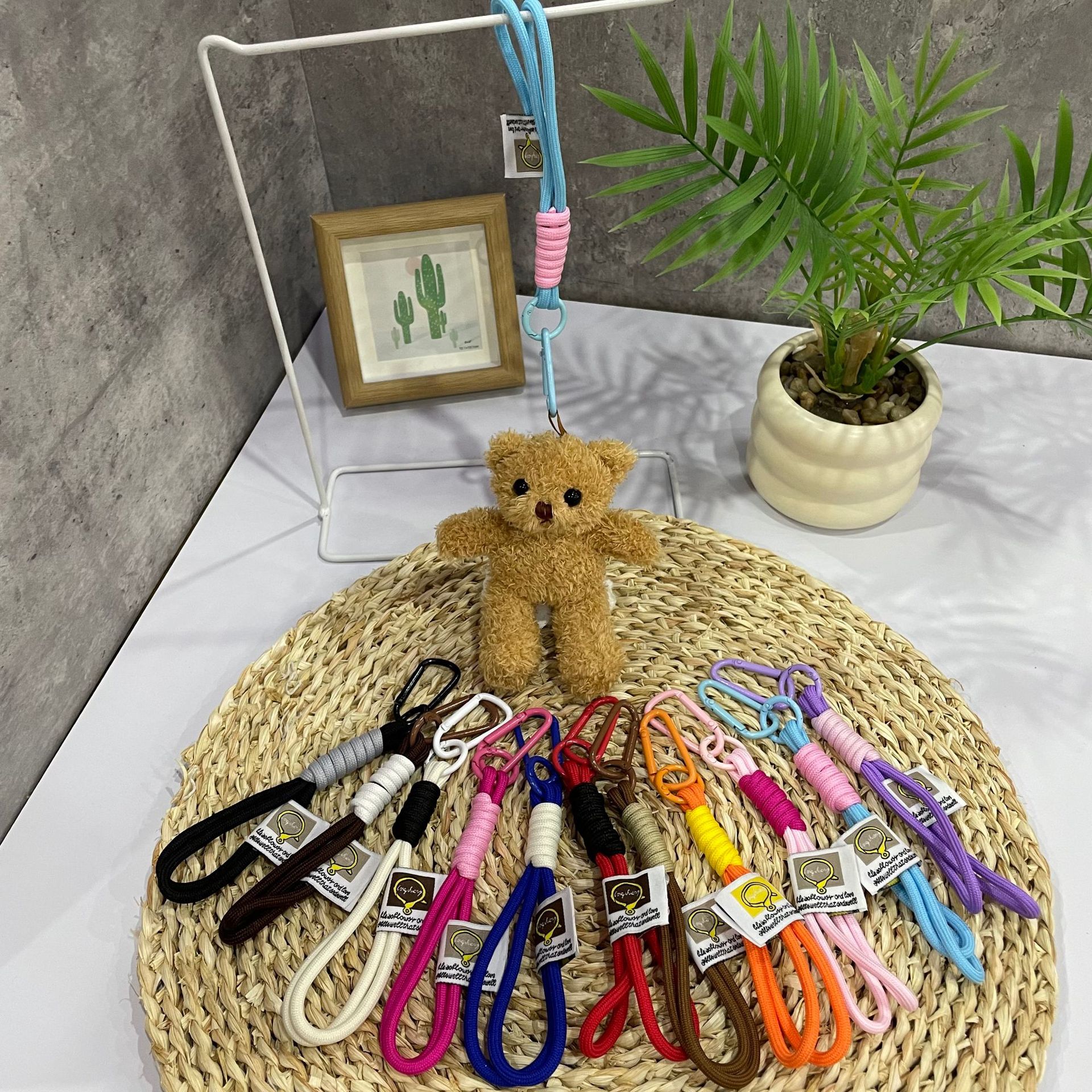 Teddy Bear juguete de peluche colgante llavero se puede imprimir LOGO Teddy Bear muñeca vestir Teddy Bear muñeca agarrar máquina de muñeca