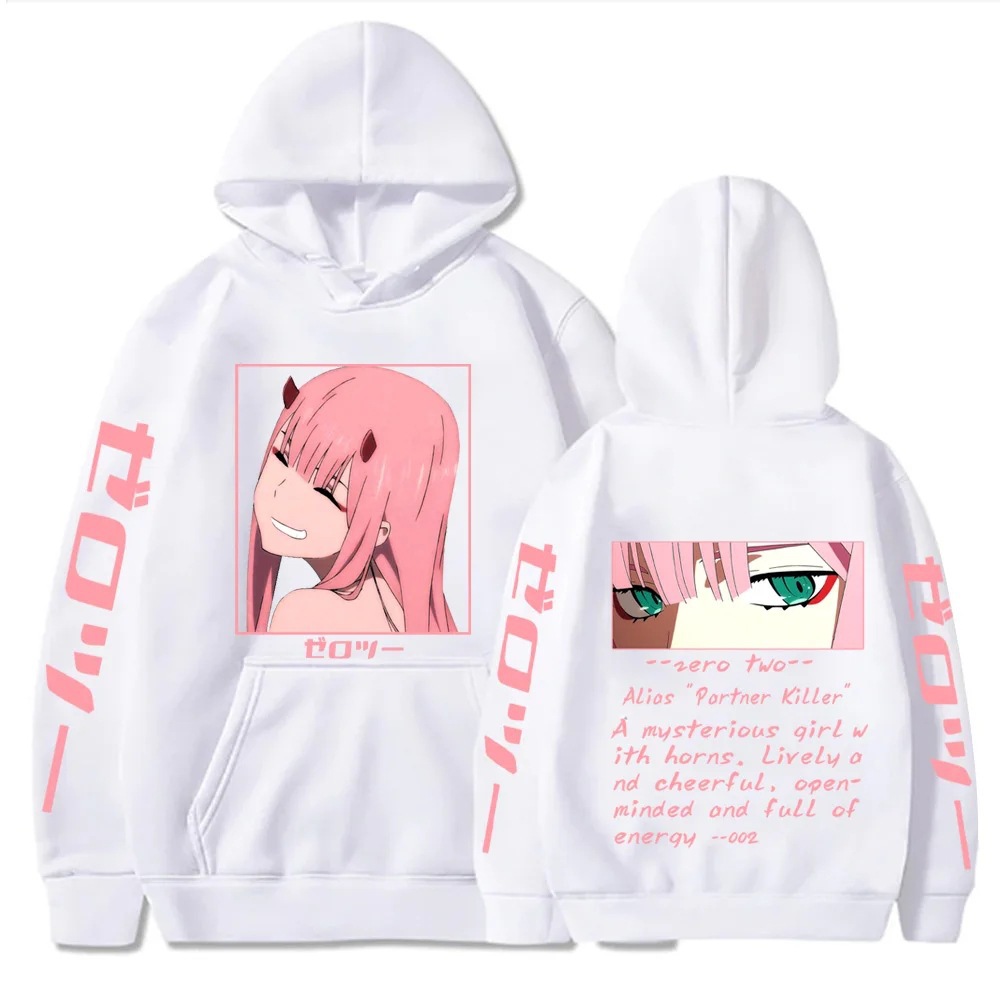 Darling In The Franxx Hot Anime Hoodie Zero Two Eyes Graphic