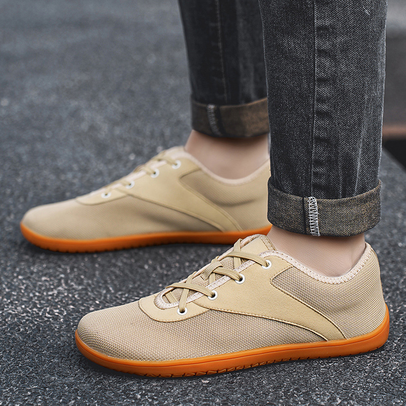 2025 primavera nueva cabeza ancha correr deportes zapatos descalzos de suela suave hombres y mujeres zapatos de malla transpirable image 5