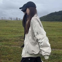 美式高街ma1飞行员夹克外套男女同款春秋oversize棒球服夹克衫潮