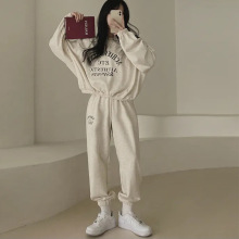 厂家套装女棉长袖长裤女装甜美两件套2024新款春秋冬加绒韩版休闲