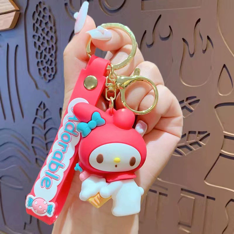 Кулон на брелке (Sanrio) Набор милых силиконовых подвесок — мягкие резиновые талисманчики, подарок на день рождения, различные персонажи