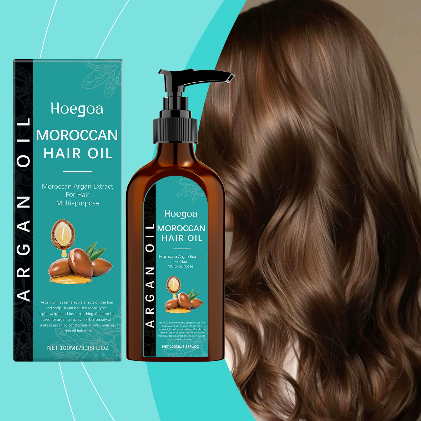 Эфирное масло для волос HOEGOA, нежный уход, увлажнение, уменьшение сухости и придание блеска.