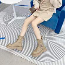 断码处理马丁靴女四季加绒2025新款潮ins酷厚底短靴皮带扣机车靴