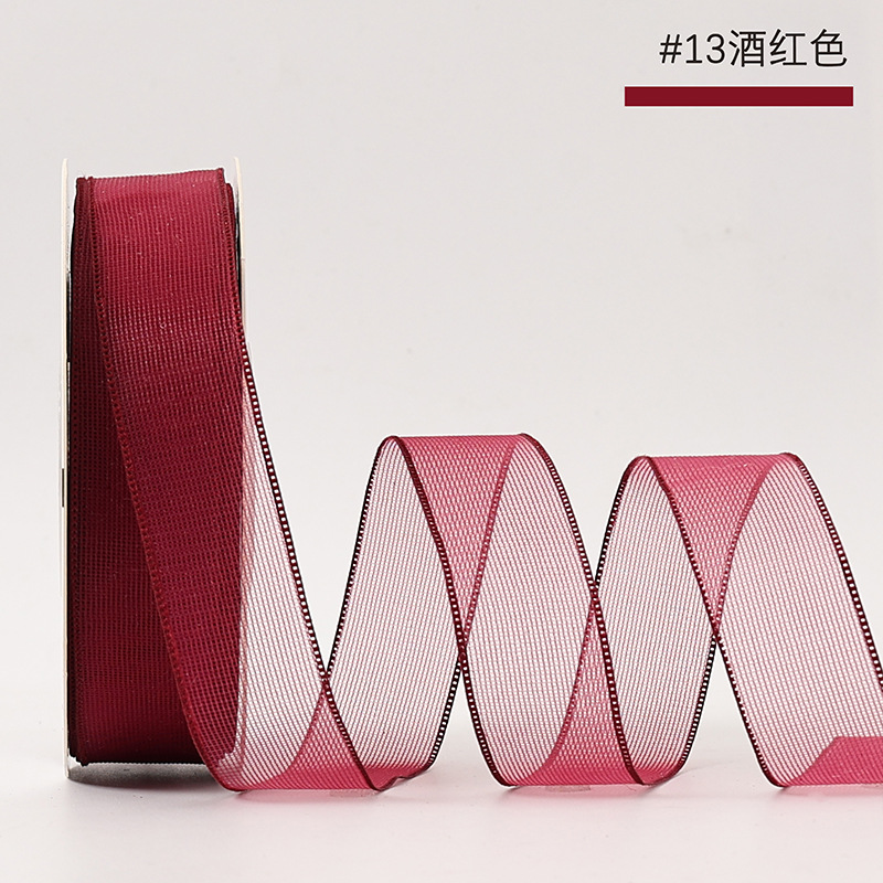 Brillante brillo de viento fresco envasado de flores cintas DIY artesanal arco de pastel de cinta de cinta florista