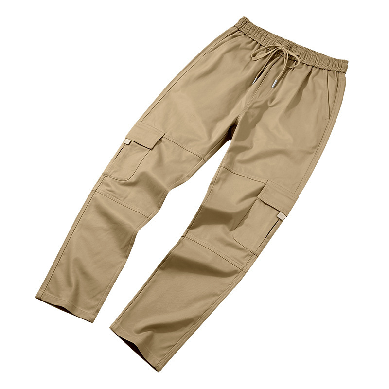 Men's Clothing Men's Casual Trousers Loose Fit Multi Pocket Cargo Pants Patchwork Straight Leg For Formal & Casual_viptrois.com