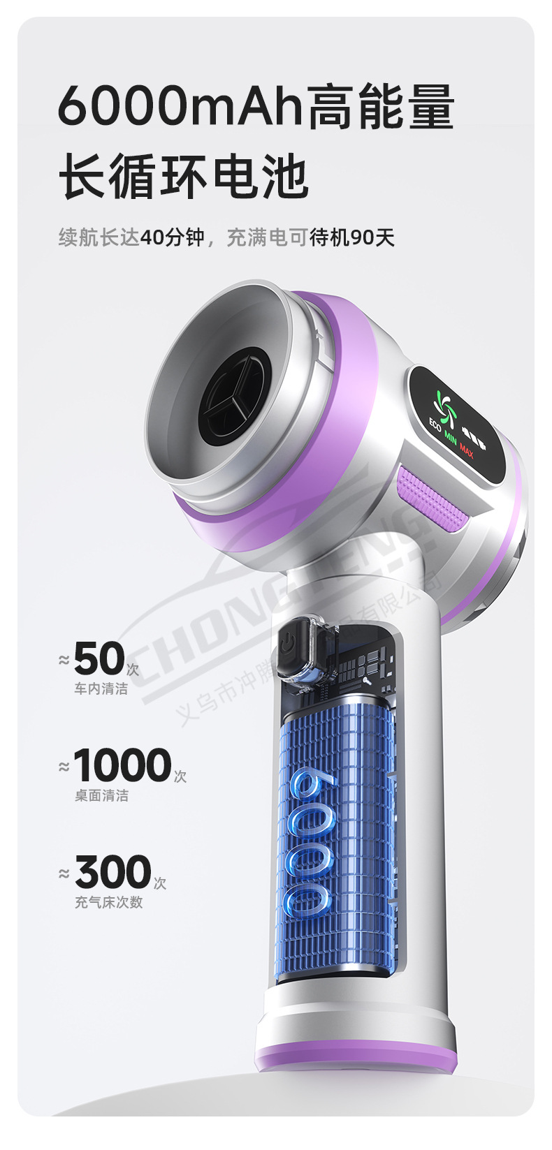 [Premium Selection] Car Vacuum Cleaner Handheld Small Wireless Dual-Use Blowing and Vacuuming Machine with Super Strong Suction for Car and Home Use