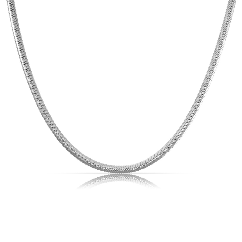 1 Piece Quantity Wholesale Jewelry Vintage Style Geometric Solid Color Titanium Steel Chain Necklace