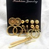 XP17 Boho Earring Set for Women Girls Shiny Gold Earrings