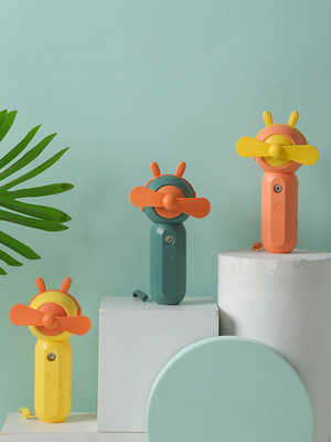 新款卡通手持补水仪充电小风扇 便携式迷你USB电动小风扇喷雾加湿|ru