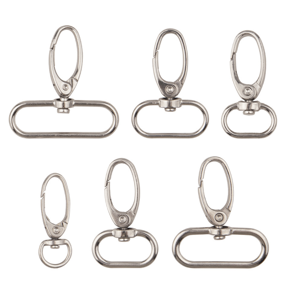 Metal giratorio gancho de langosta bolsa de cuero accesorios de hardware de aluminio llavero gancho de perros hebilla cadena de mascotas image 6