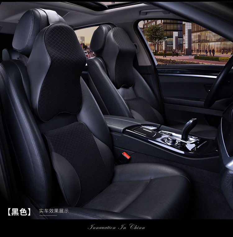 Cross-border direct selling car headrest neck pillow pillow car pillow car cervical pillow memory cotton waist cushion