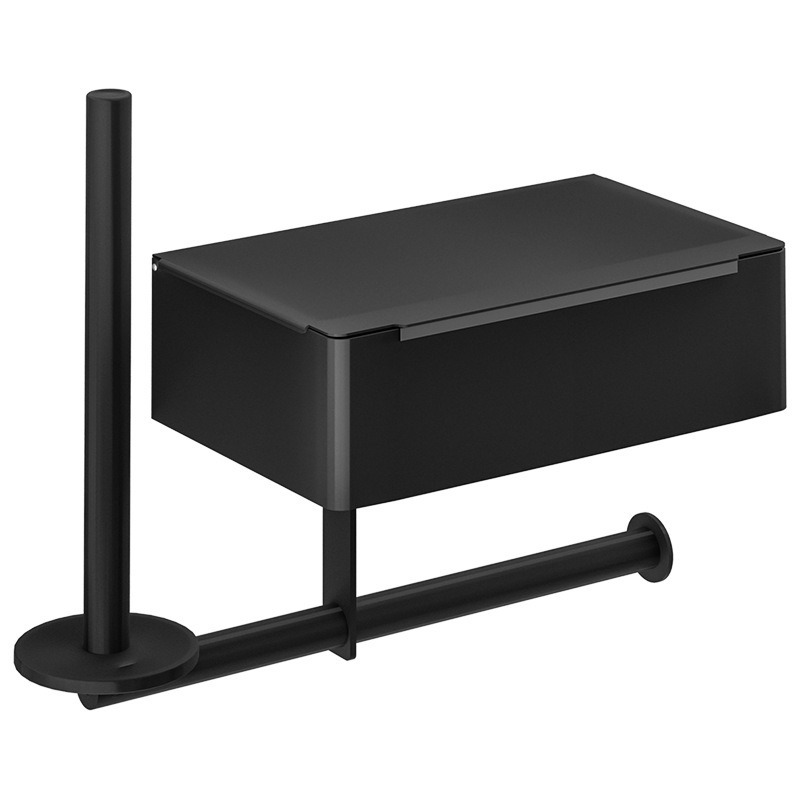 Caja de toallas de acero inoxidable sin perforación Baño inodoro toallas de inodoro estante de pared estante de teléfono móvil toallas de papel
