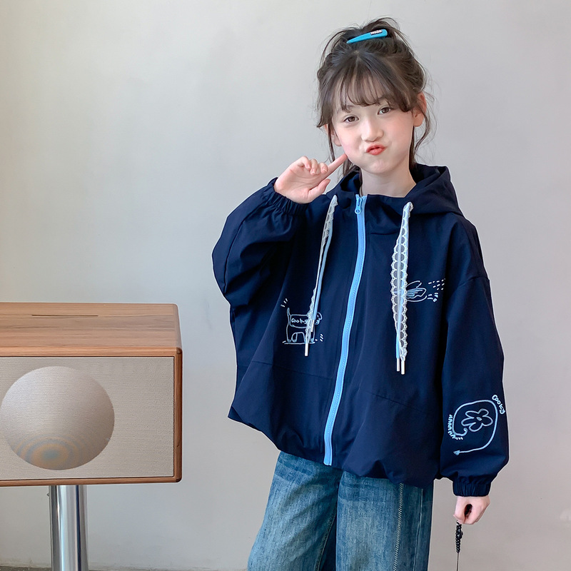 女童外套2025新款秋装儿童洋气时髦冲锋衣夹克秋季中大童棒球服潮|undefined