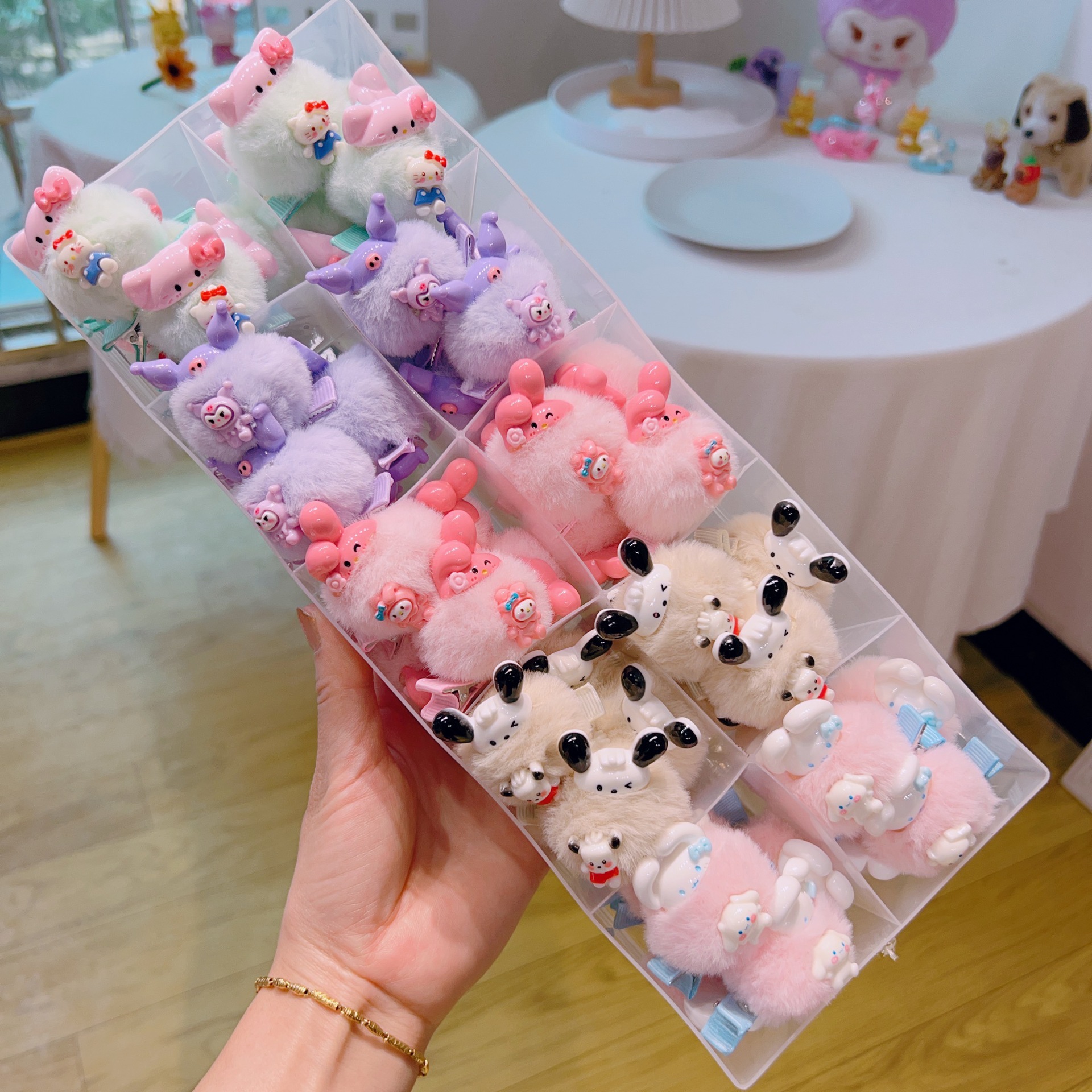 Sanli ear head shape, solid color blue cat set, vertical ears, hairpins, starting price is 10 pieces