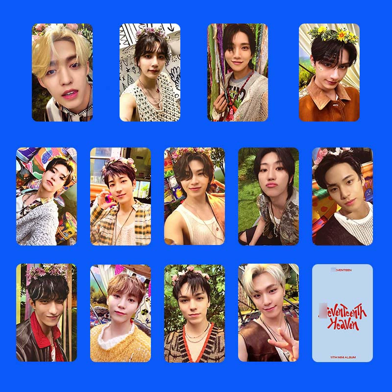 Набор фотокарточек (SEVENTEEN) Mini Album HEAVEN — 54×85 мм, 13 шт., двусторонняя пленка