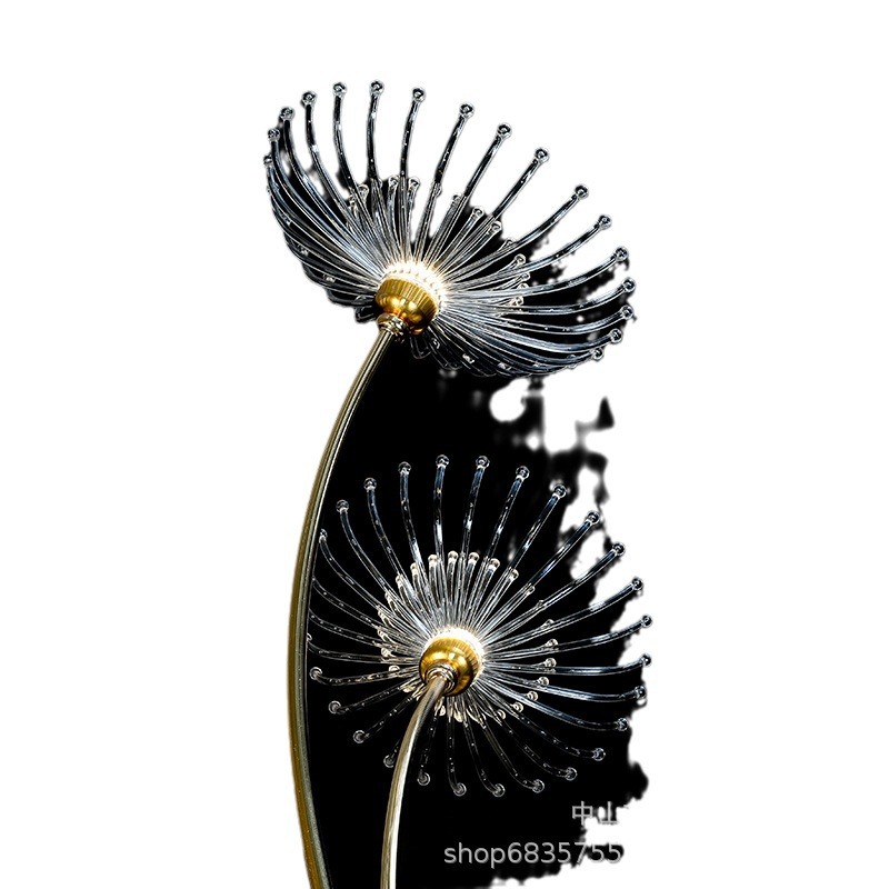 Luces guía de camino con forma de diente de león de ocho cabezas, arte en hierro con galvanoplastia, diseño de salón de bodas, accesorios y decoraciones para el centro del escenario de bodas image 6