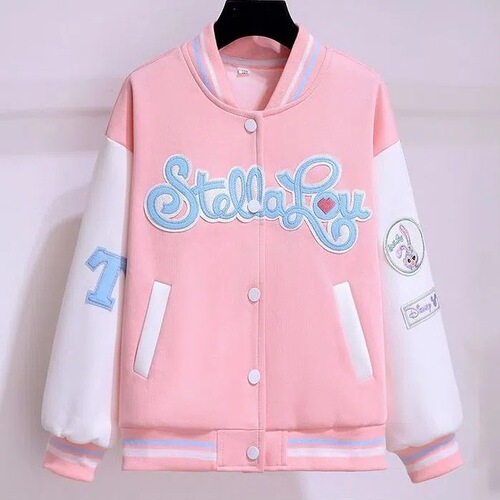 Women's Baseball Jacket Autumn Version New Korean Style Fashion Children's Spring and Autumn Jacket Outerwear Stardust Sports Top