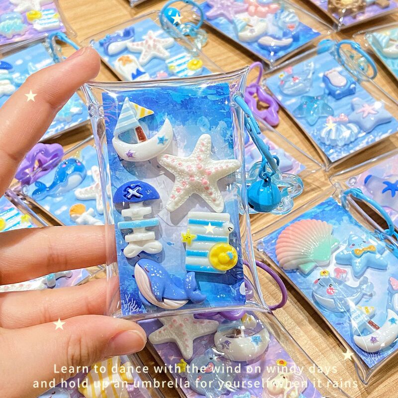 Underwater World Baby Bag Pendant, High-Quality Realistic Ocean Creature Transparent Decorative Small Pendant, Cute Bag Charm