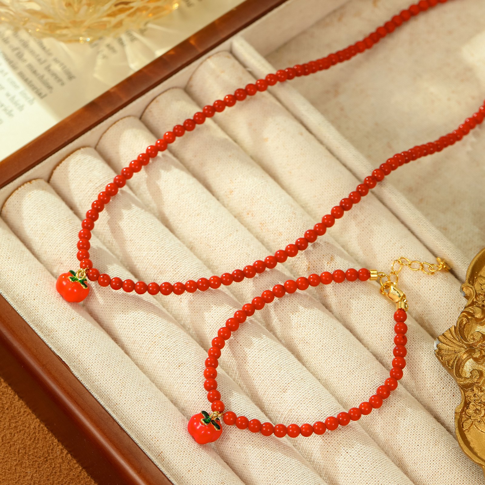 Zheng Ruyi China Collar Rojo Damas Nuevo estilo chino de alto nivel de corales rojos collar collar de pulsera collar al por mayor