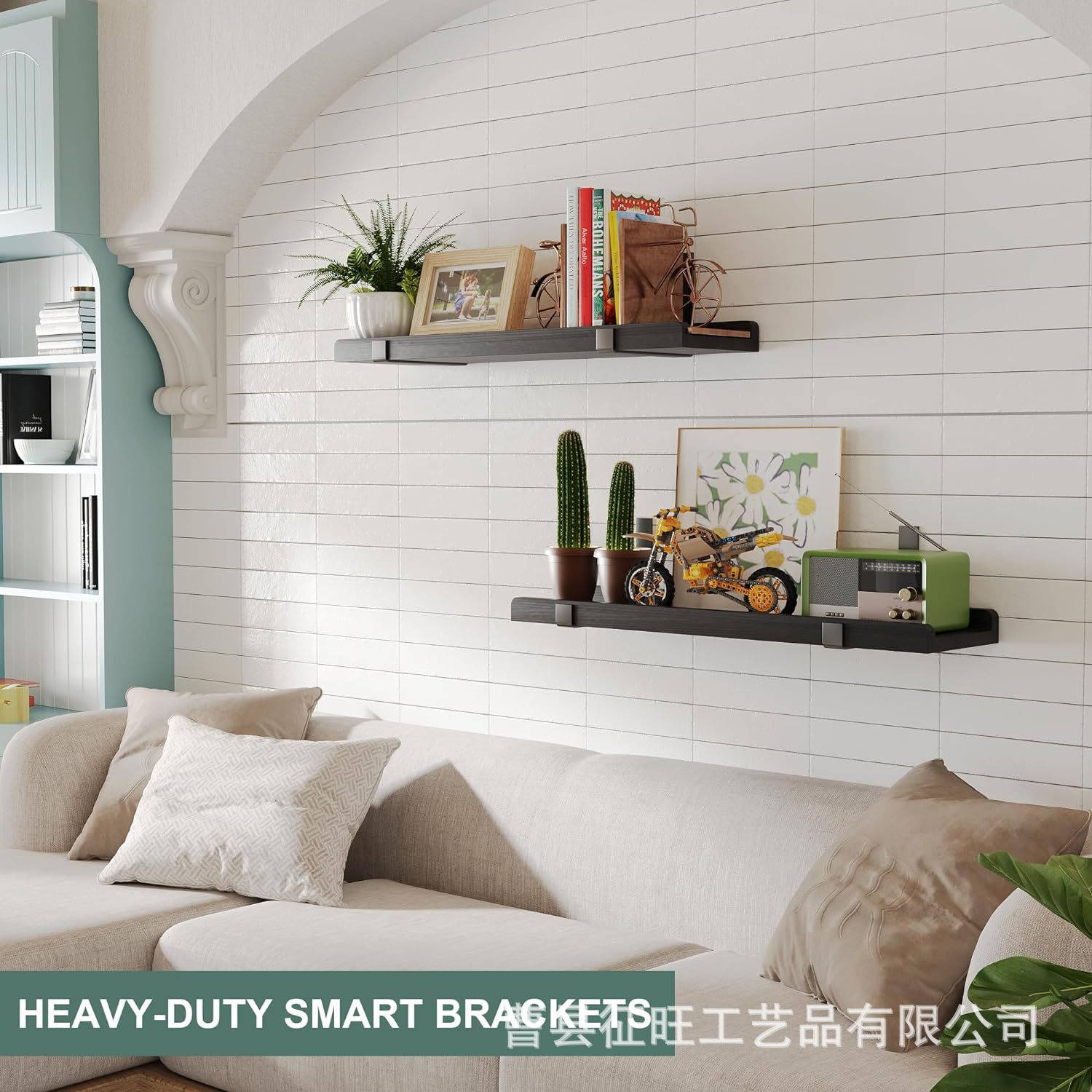Wooden Floating Rack Living Room Bedroom Wall Hanging Decorative Rack Green Plant Rack Fleshy Flower Rack Small Bookshelf Solid Wood Storage Rack