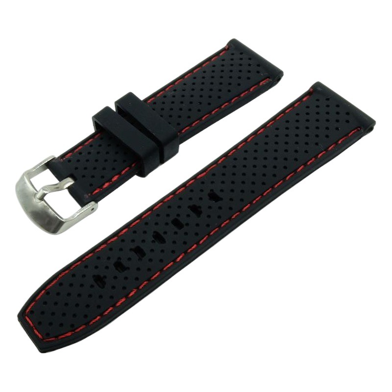 22mm Silicone Watchband Smart Sports Silicone Wristband Unisex Silicone Watchband Deodorant Breathable Strap