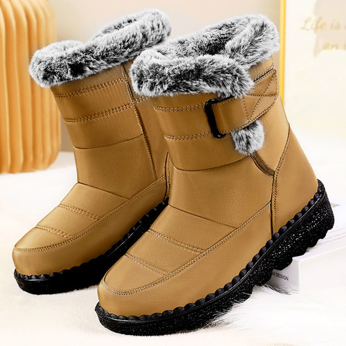 Snow boots women's winter new thick sole ankle boots wholesale cold-proof cotton boots with velvet warm long women's boots